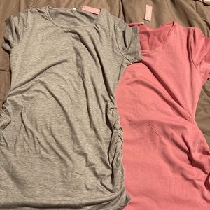Women’s maternity shirts with ruched sides